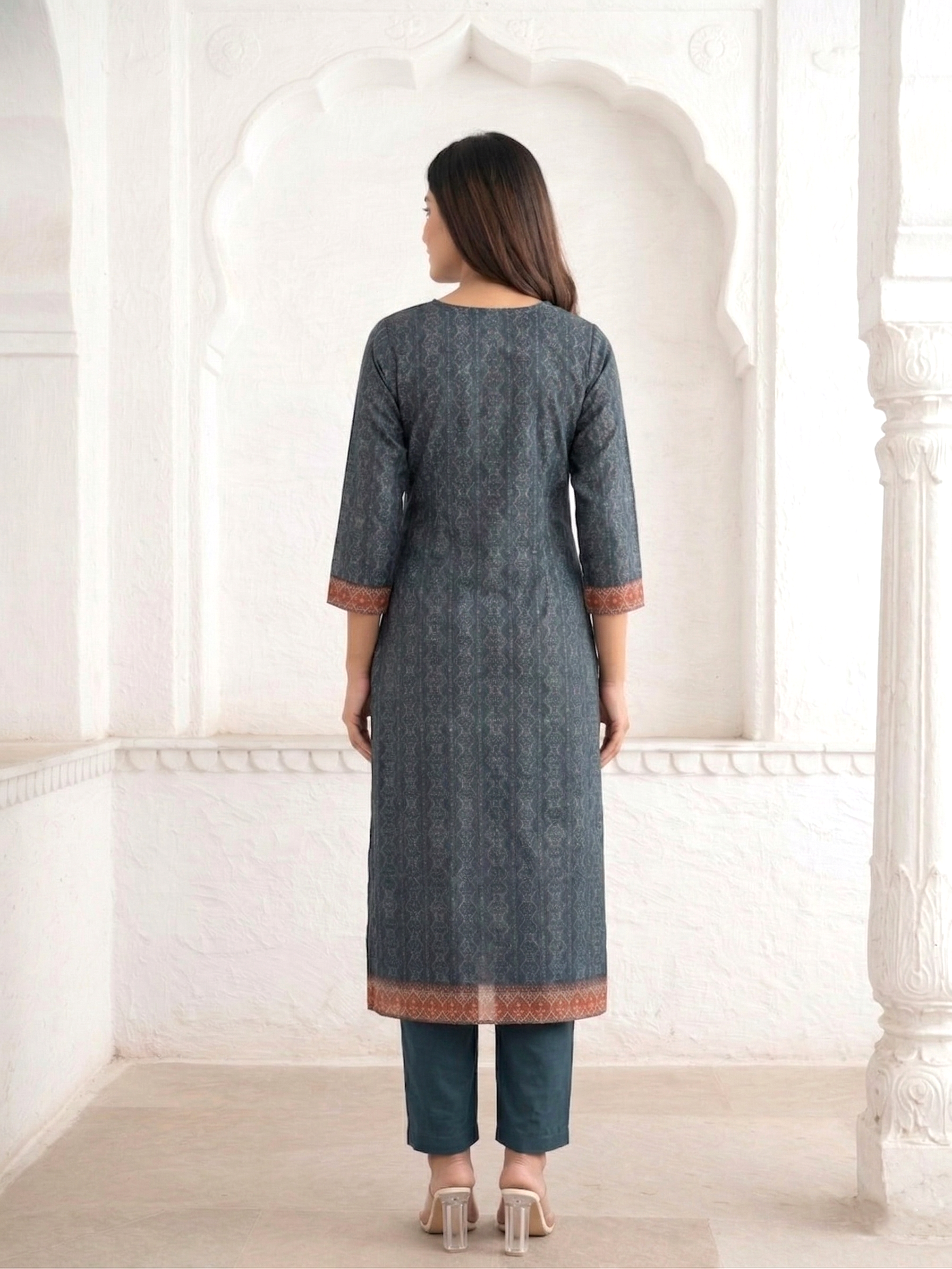 Katy Midnight Printed Suit Set
