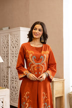 Karen Flame cotton kurta pant set
