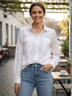 Perka Harp schiffli Cotton shirt