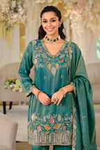 Areesa Teal full work suit set