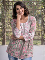 Hiya Clay Embroidered Cotton Top