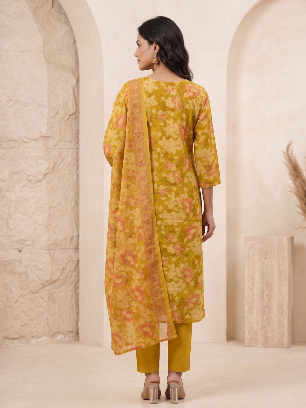 Myra Bumble Printed Work Suit Set