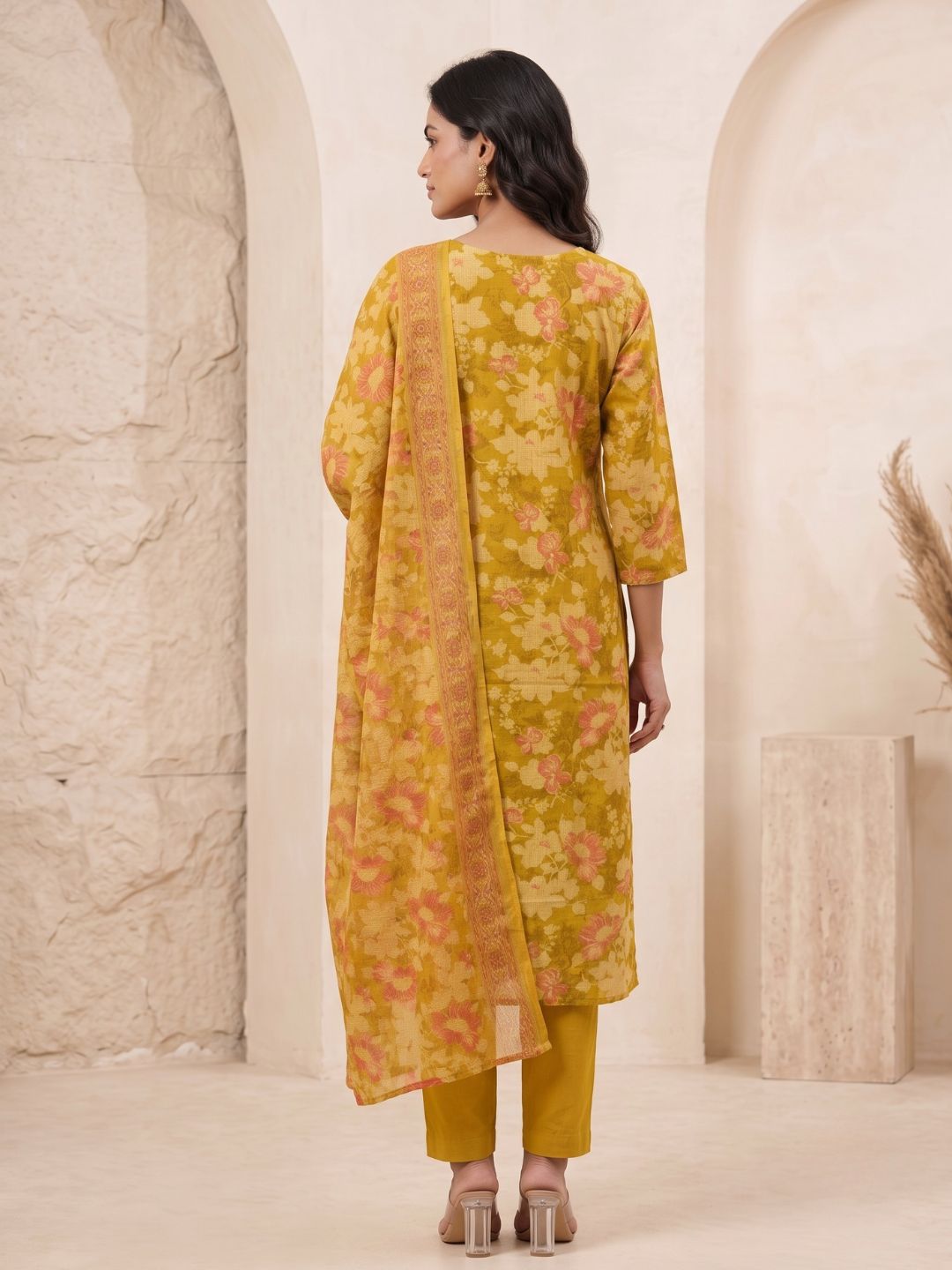 Myra Bumble Printed Work Suit Set