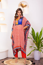 Maurya Scarlet Premium Muslin Kaftan Pant Set