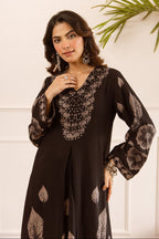 Karen coal printed cotton kurta pant set