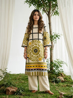 Virosh sunglow cotton printed Kurta Pant set