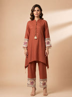 Prisha tangerine cotton co-ord set