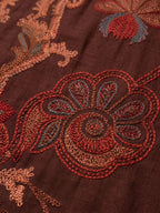 Karen chestnut embroidery cotton suit set