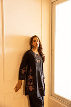 Karen irium embroidery cotton co-ord set