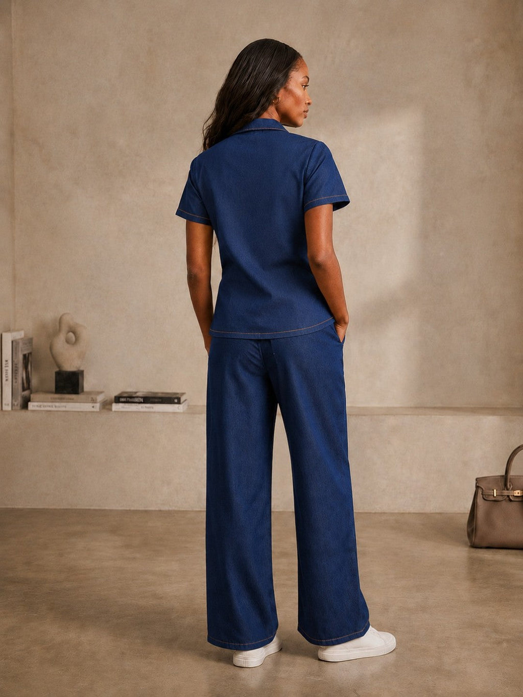Prisha celeste denim co-ord set