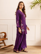 Karen grape embroidery cotton co-ord set
