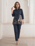 Gaur azure embroidery cotton co-ord set