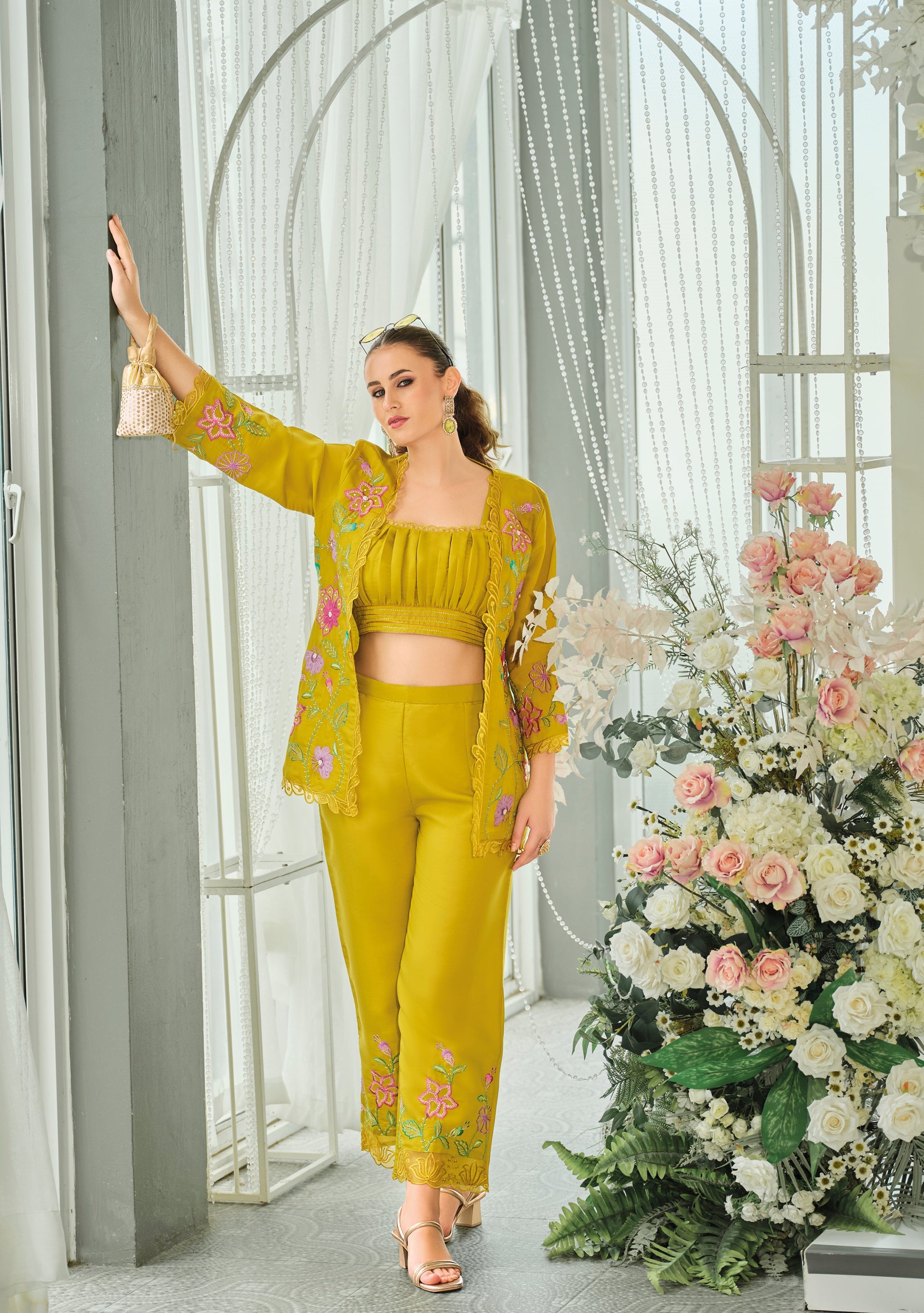 Aditri amber full work fusion wear co-ord set