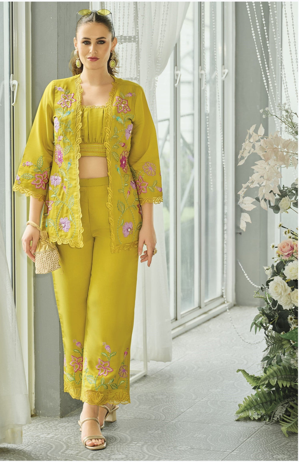 Aditri amber full work fusion wear co-ord set