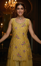 Haniya canary full work suit set
