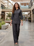 Prisha iridium denim co-ord set