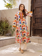 Karen Artsy cotton kurta pant set