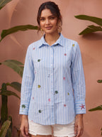 Ivanka tufts embroidery cotton shirt