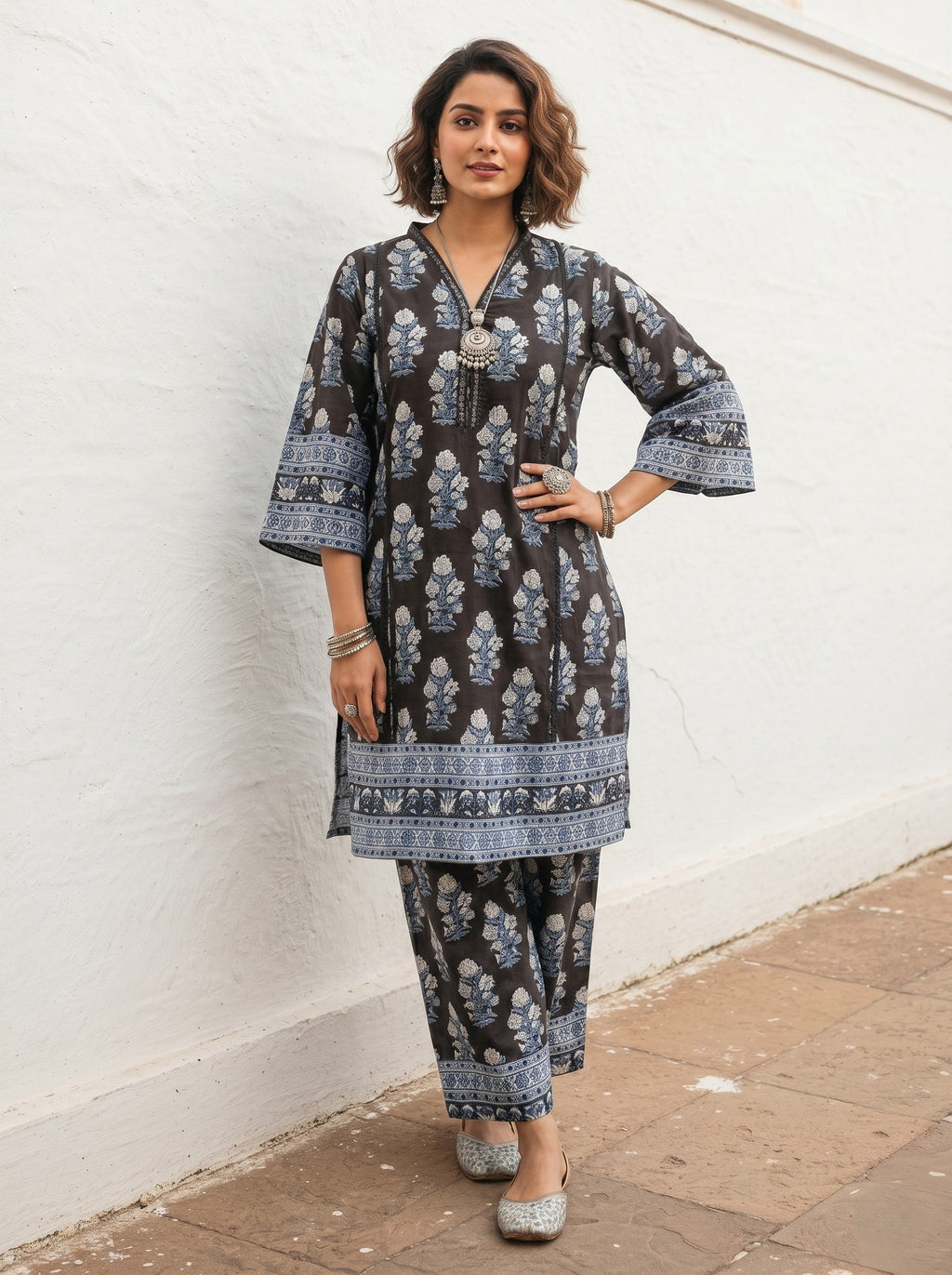 Swades sable cotton co-ord set