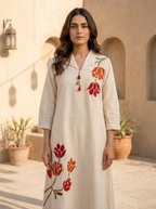 Sargi Harp embroidery Cotton kurta pant set