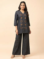 Prisha heart denim co-ord set