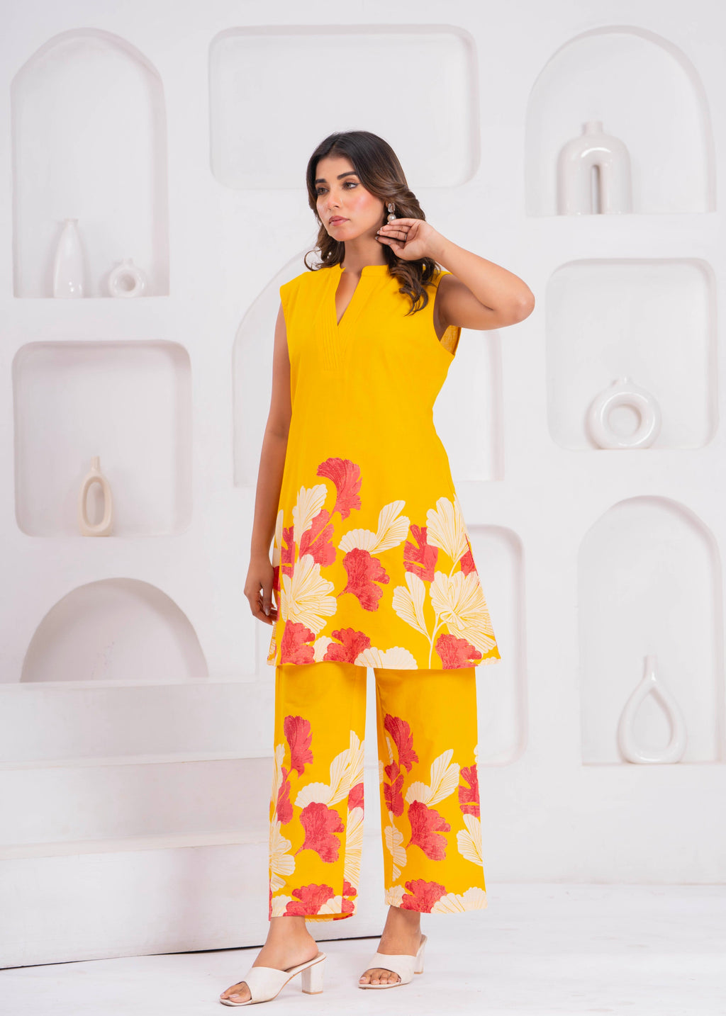 Maurya Dandelion Printed Cotton Co-ord  Set