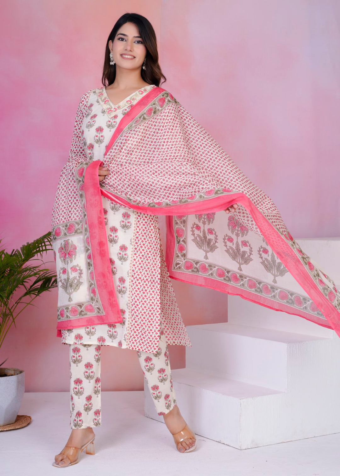 Tanvi Pearl Cotton Suit Set