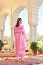Grithav SoftPink Embroidered Lawn Suit Set