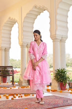 Grithav SoftPink Embroidered Lawn Suit Set