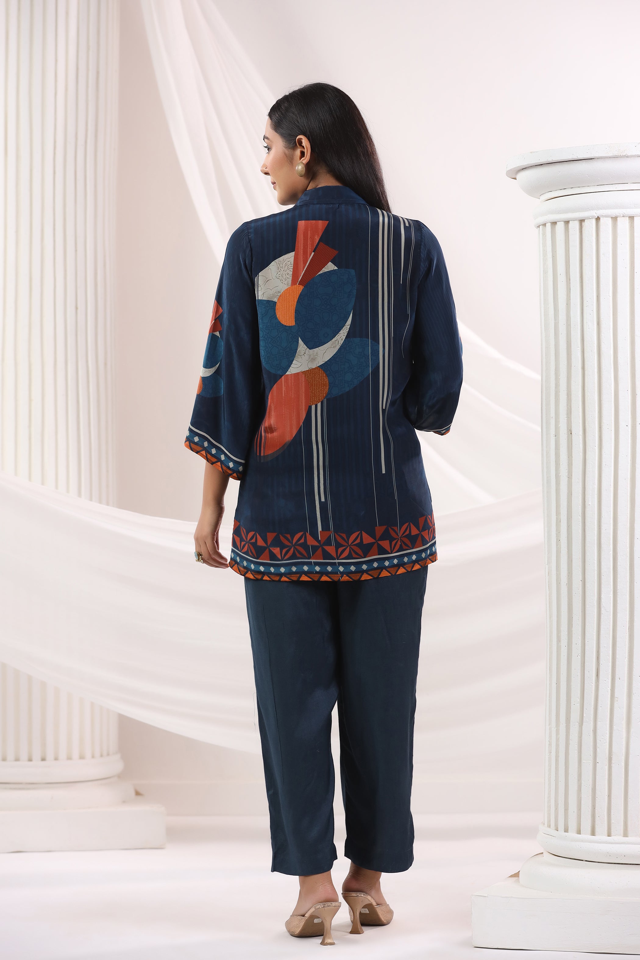 Jayti Azure Printed Muslin Co-ord Set