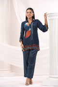 Jayti Azure Printed Muslin Co-ord Set