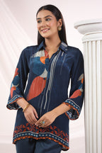 Jayti Azure Printed Muslin Co-ord Set