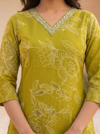 Myra Pea Printed Work Suit Set