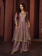 Haniya periwinkle full work Gharara set