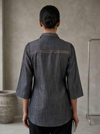 Prisha iridium denim co-ord set