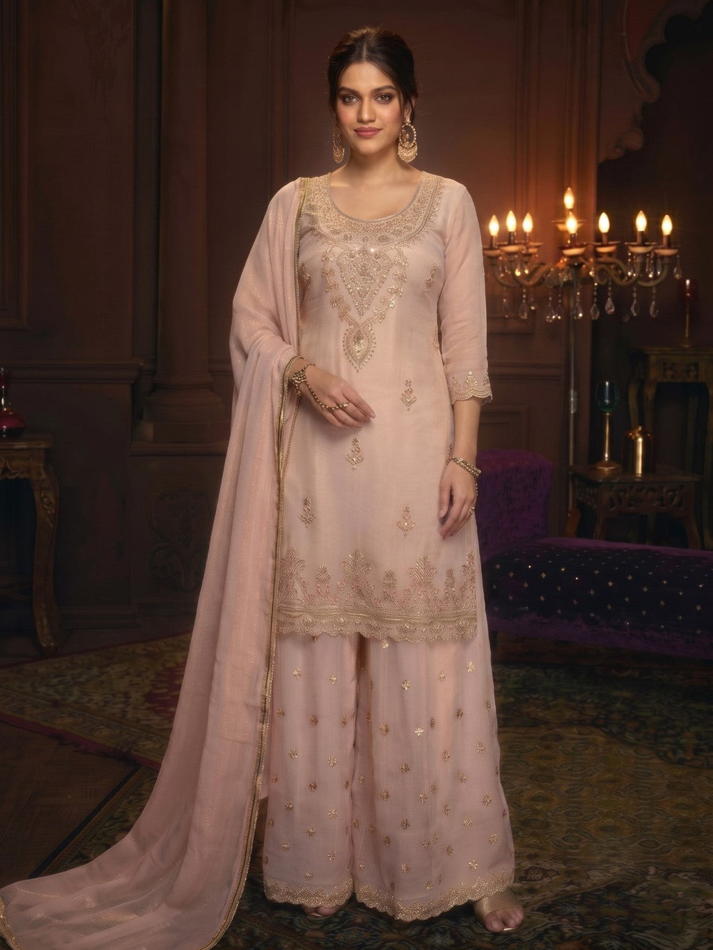 Haniya Daisy Full Heavy Work Gharara Set