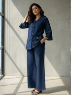 Prisha cobalt denim co-ord set