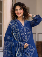 Karen space printed cotton suit set