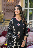 ARANYA ONYX IKAT PRINT COTTON SUIT SET