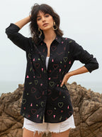 Ivanka Jet embroidery cotton shirt