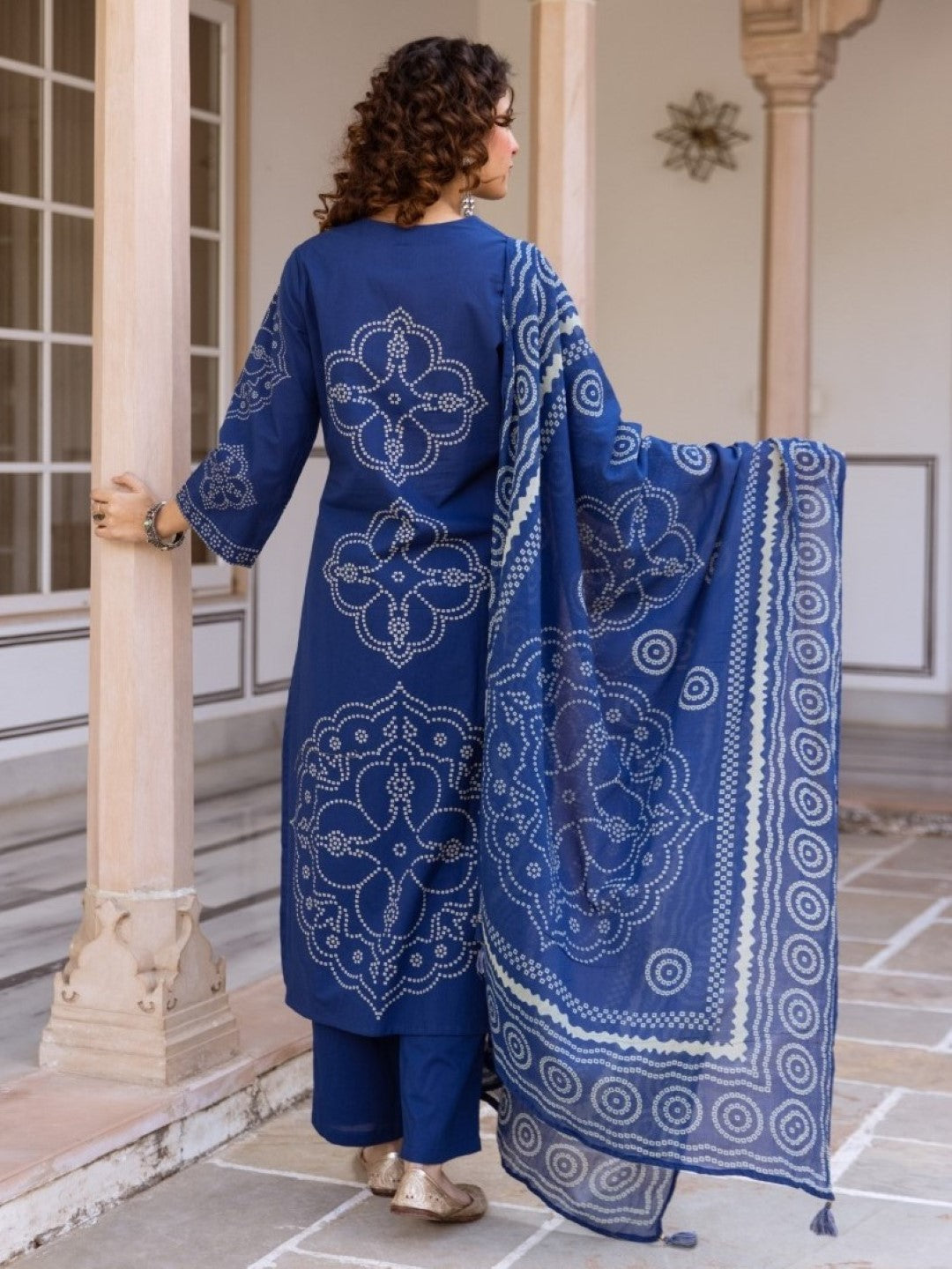 Karen space printed cotton suit set