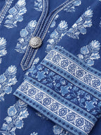 Swades cobalt printed cotton co-ord set