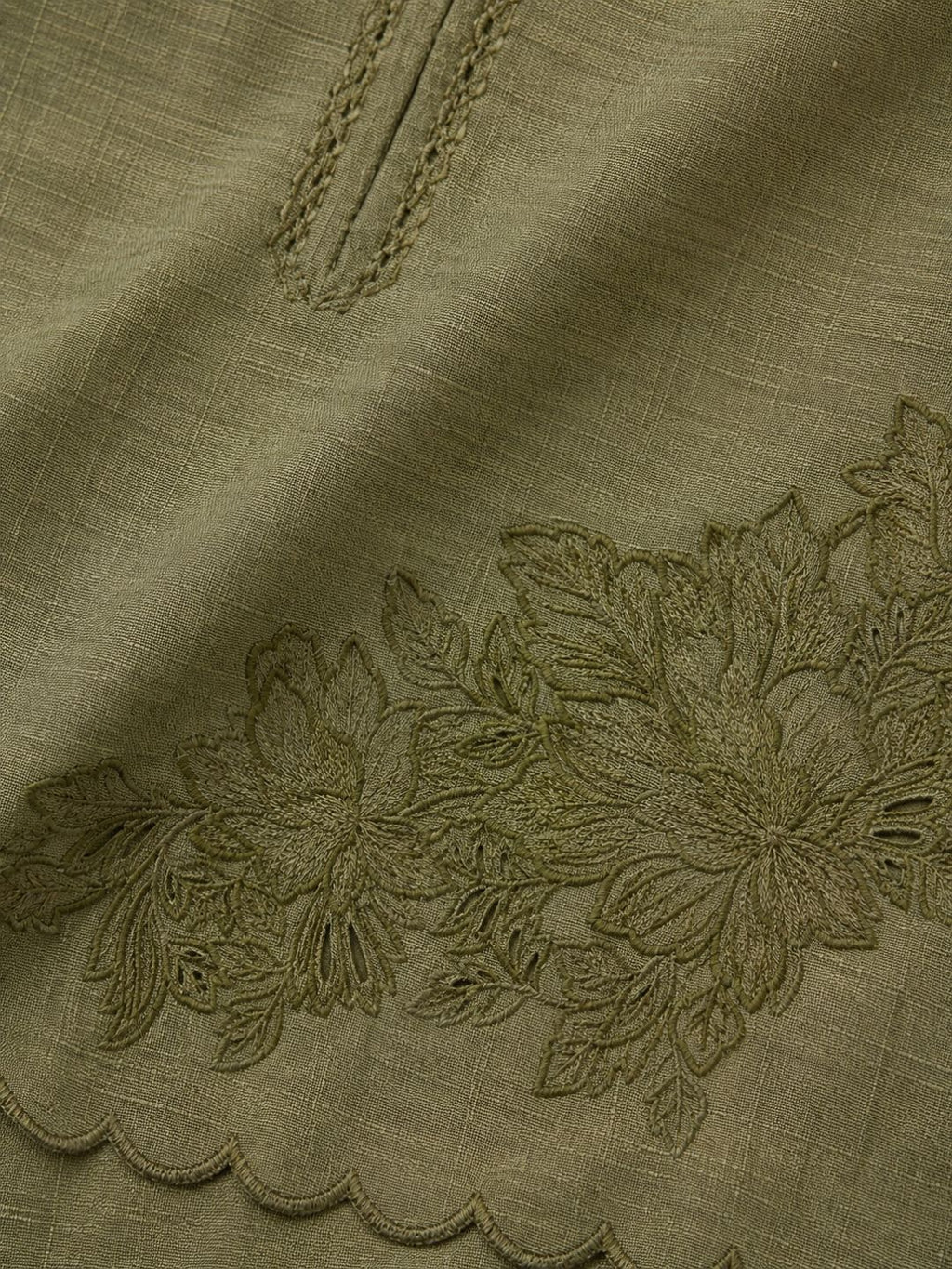 Prisha moss embroidery cotton co-ord set